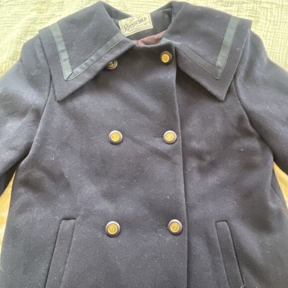 Vintage Rothschild Girls Sailor Navy Peacoat Size 7 ILGWU Union made USA - Picture 12 of 12
